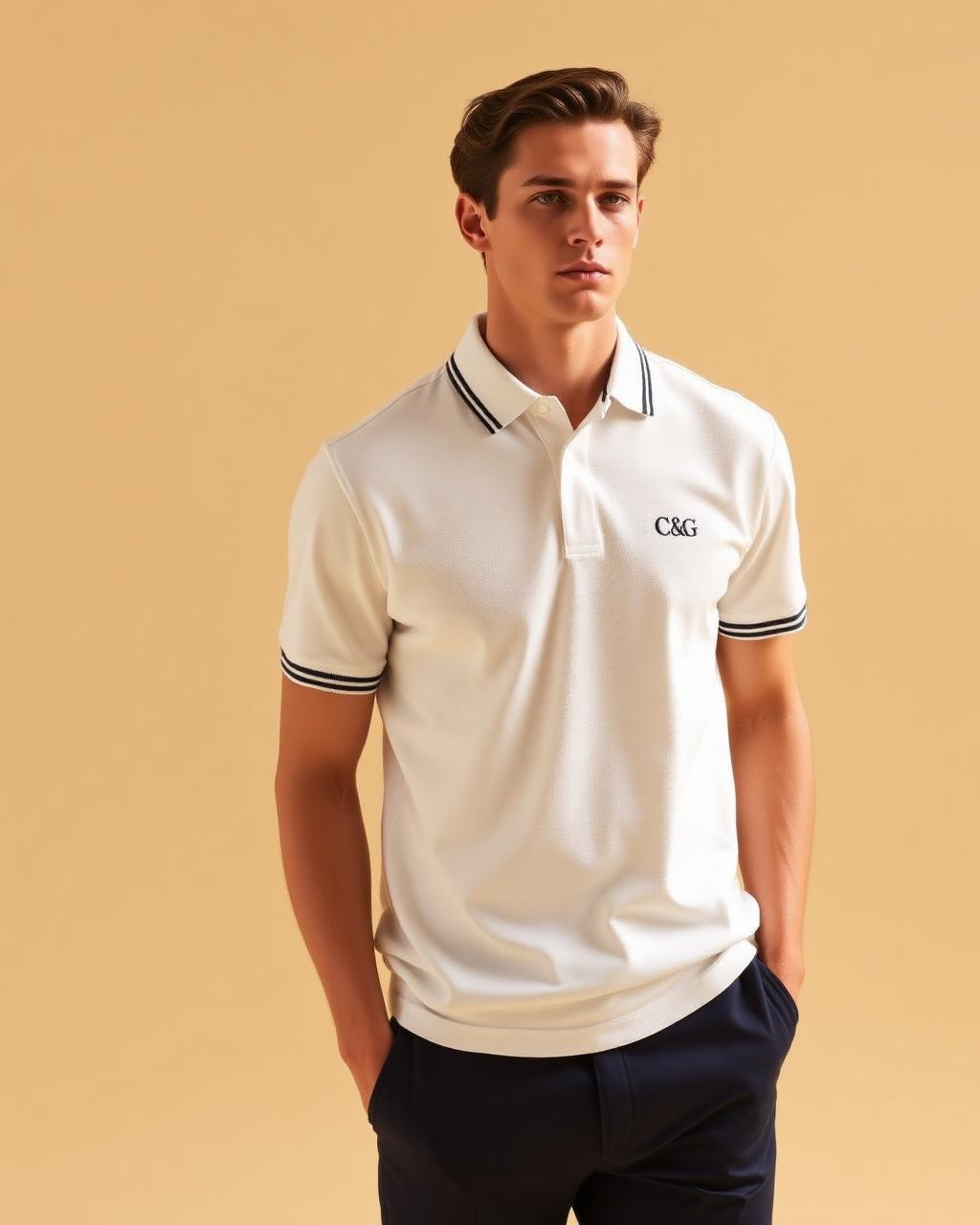The Brompton Polo — Tipped collar, a slightly heavier hand.