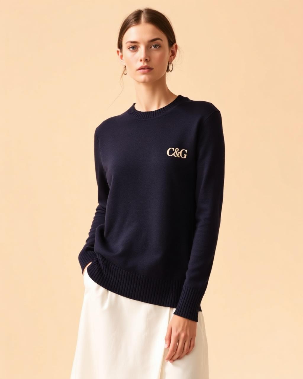 The Eaton Knit — Fine-gauge crew knit with a defined rib.